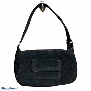 Quilted Vera Bradley small handbag Black and Tan